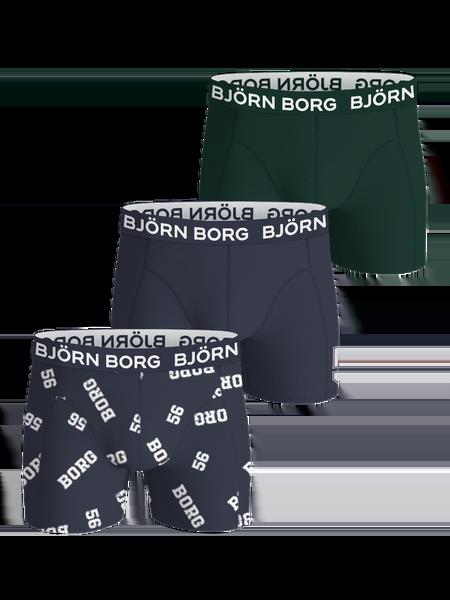 Björn Borg Cotton Stretch 56 Boxers 3-pack Grøn, XS