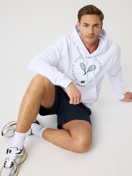 Björn Borg Borg Classic Print Hoodie Hvid, L