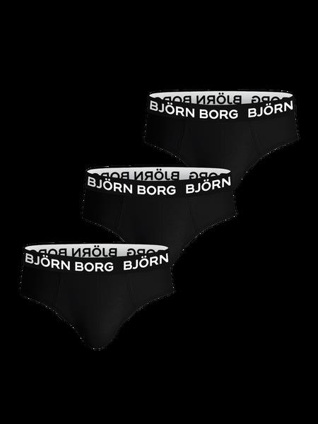 Björn Borg Cotton Stretch Briefs 3-pack Sort, XL