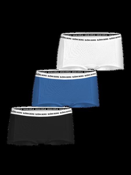 Björn Borg Cotton Stretch Logo Boxers Shorts 3-pack Sort, 122-128