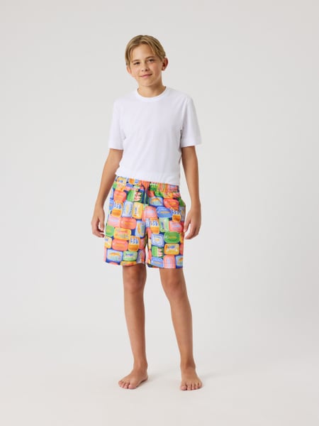 Björn Borg Borg Print Swim Shorts Blå, 134-140