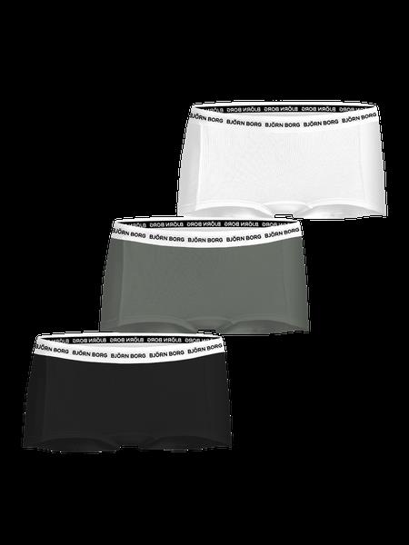 Björn Borg Cotton Stretch Logo Boxer Shorts 3-pack Sort, 134-140