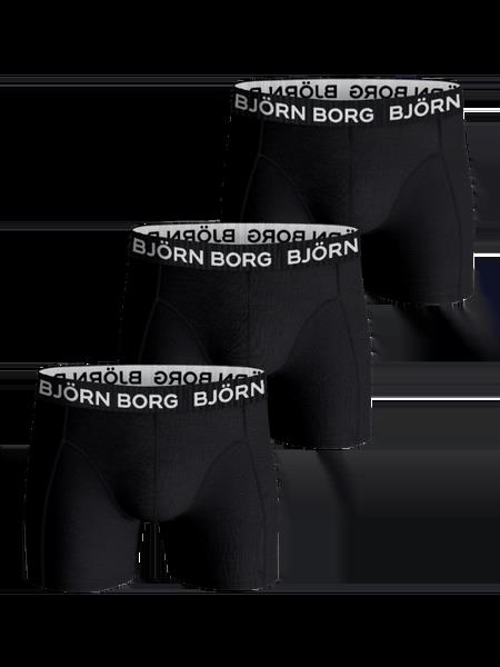 Björn Borg Cotton Stretch Boxers 3-pack Sort, 158-164