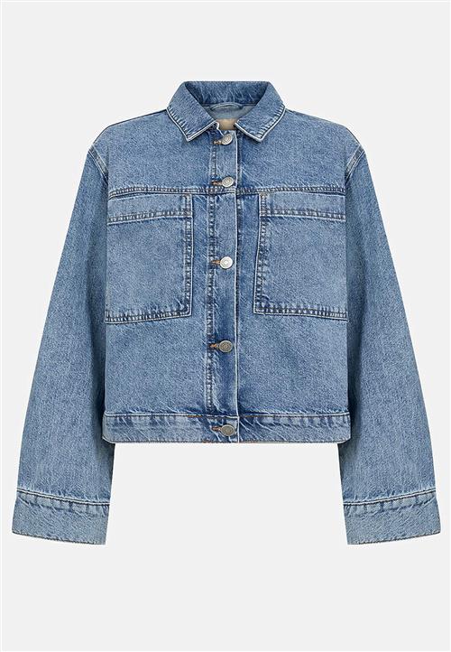 Soyaconcept Jeansjakke med store forlommer