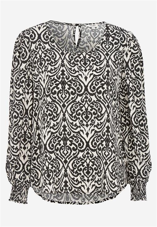 Cellbes of Sweden Bluse med smock ved manchetterne