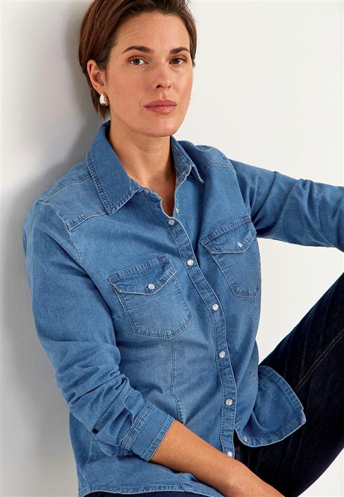 Cellbes of Sweden Cowboyskjorte i lidt lettere denim
