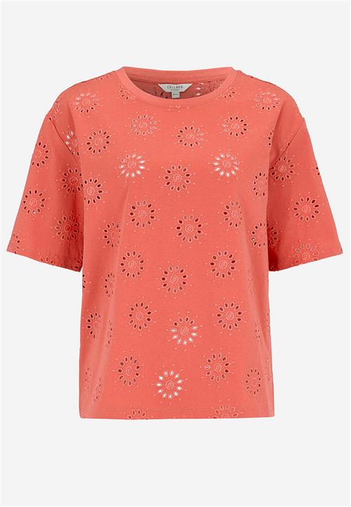 Cellbes of Sweden Jerseytop med broderet hulmønster