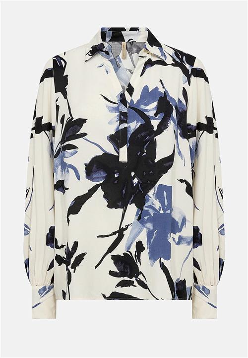 Soyaconcept Vævet bluse med printet blomstermønster