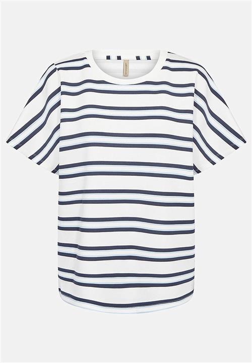 Soyaconcept Superblød, stribet jerseytop i modalmiks