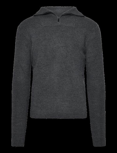 Knowledge Cotton Apparel | 1/2 Neck Zip Merino Wool Rib Knit - | XXL