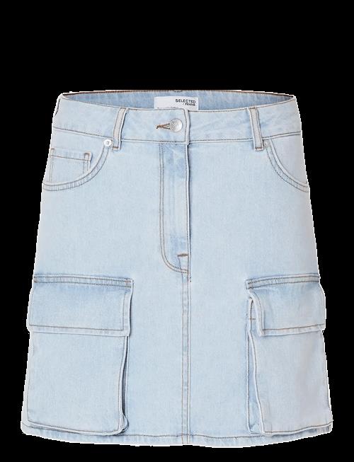 Selected | Slfhazel Mw Light Ice Blue Denim Skirt | 36