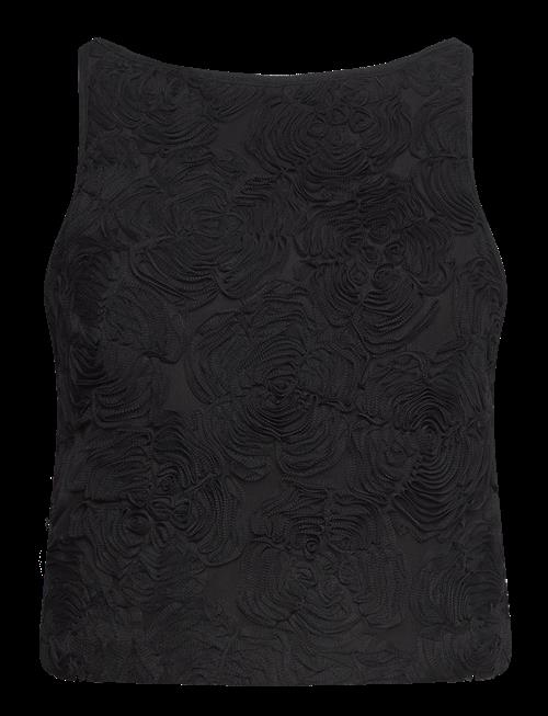 ROTATE | Flower Mesh Boatneck Top | 40