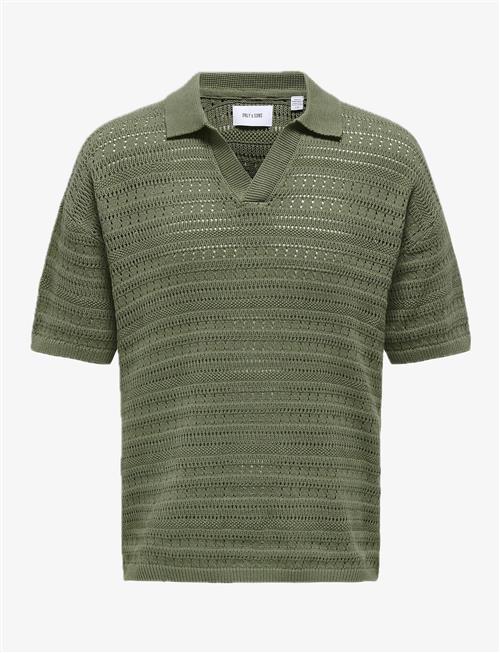 ONLY & SONS | Onsgrayson Ds 5 Chochet Polo Knit Noos | XS