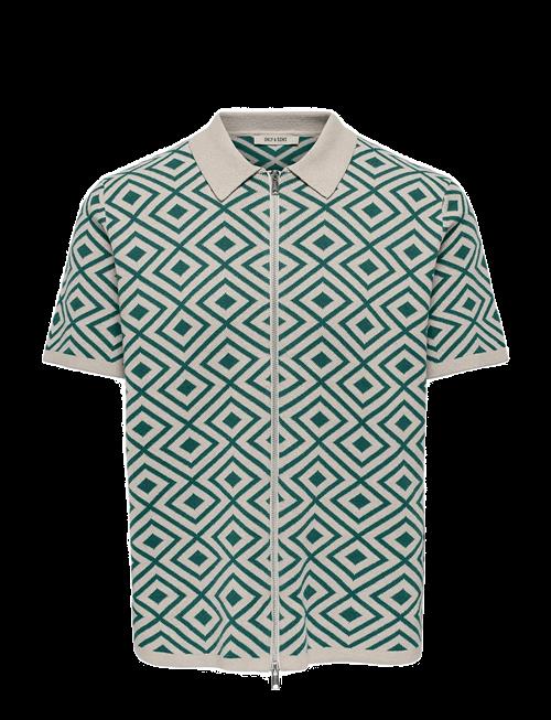 ONLY & SONS | Onsmike Life Reg 12 Ss Jaq Shirt Knit Cs | S