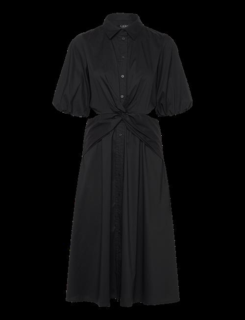 Lauren Ralph Lauren | Cotton-Blend Bubble-Sleeve Shirtdress | 40