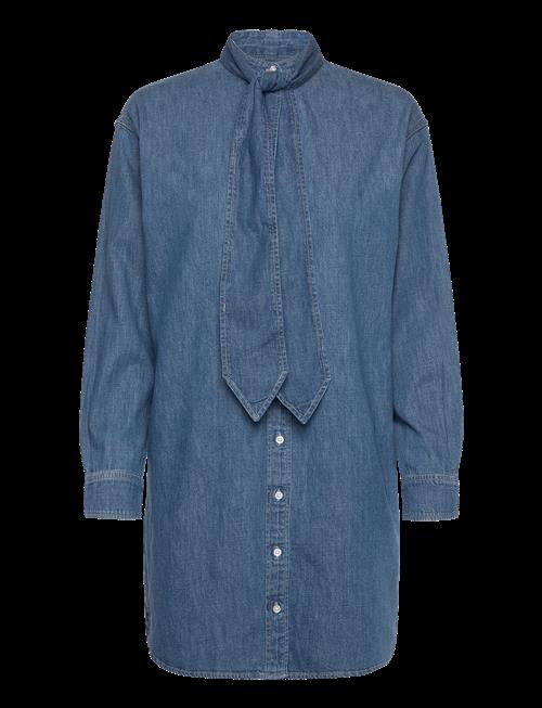Lauren Ralph Lauren | Denim Tie-Neck Shirtdress | 38
