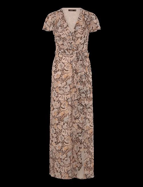 Lauren Ralph Lauren | Floral Belted Flutter-Sleeve Gown | 32