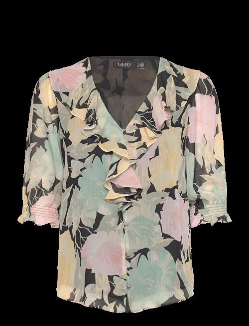 Lauren Ralph Lauren | Floral Georgette Ruffle-Trim Blouse | S