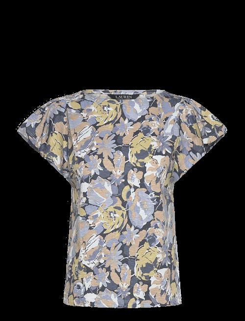 Lauren Ralph Lauren | Floral Slub Jersey Flutter-Sleeve Top | S