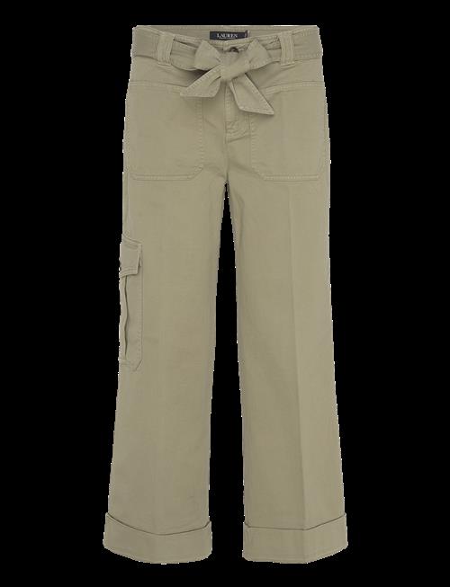 Lauren Ralph Lauren | Pleated Cotton Twill Wide-Leg Cargo Pant | 40