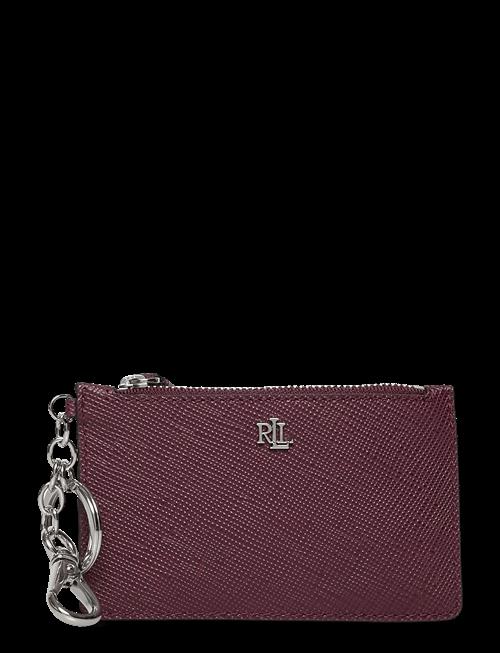 Lauren Ralph Lauren | Crosshatch Leather Zip Card Case | ONE SIZE