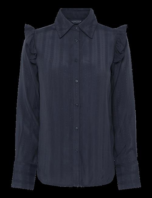 Lexington Clothing | Jacquard Weave Ruffle Blouse | L