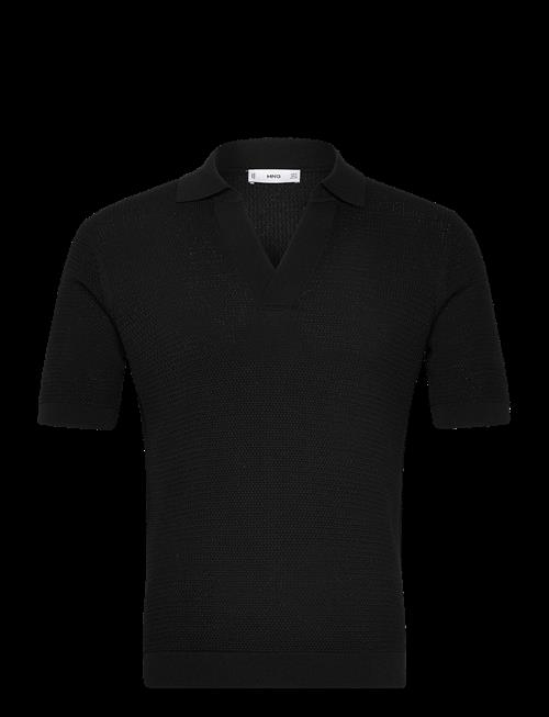 Mango | Structured Fine-Knit Polo Shirt | M