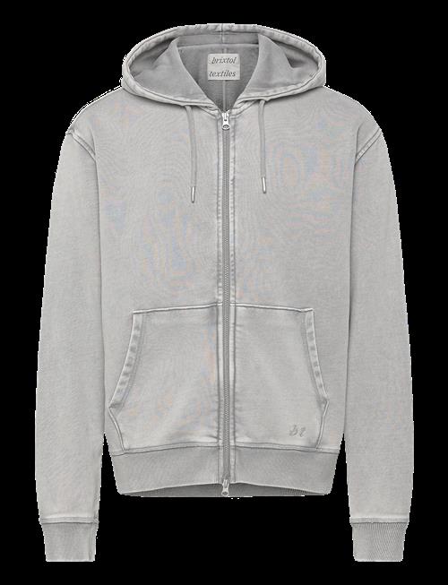 Brixtol Textiles | Bt Zip Hoodie Washed Grey | L