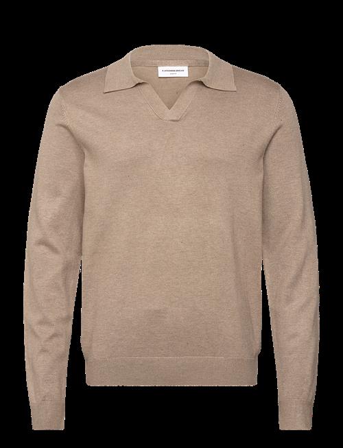 Lindbergh | Ecovero L/S V-Neck Polo | XXL