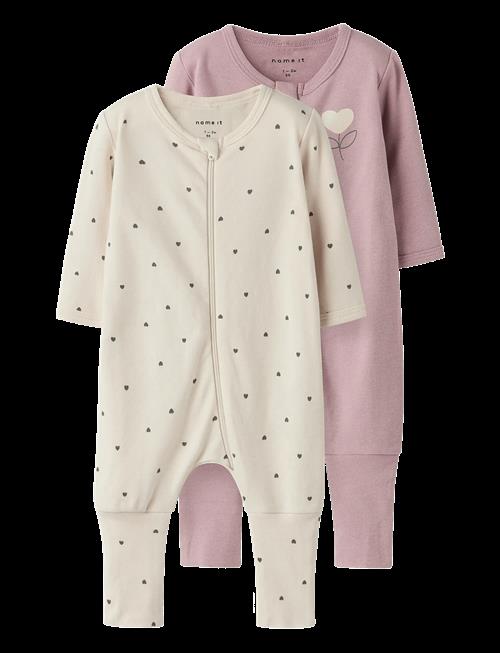 name it | Nbfnightsuit 2P Zip Ff Heart Noos | 74