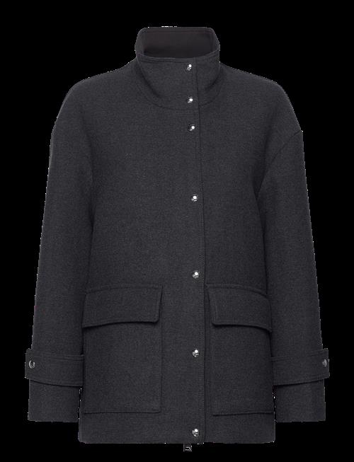 Mango | High Neck Midi Wool Coat | L