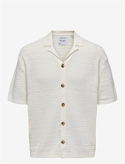 ONLY & SONS | Onsthiago Ovz 7 Ss Resort Crochet Shirt | S