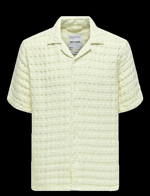 ONLY & SONS | Onsbraddock Reg Ss Resort Waffle Shirt | M