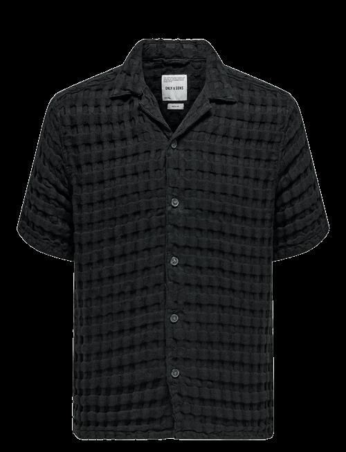ONLY & SONS | Onsbraddock Reg Ss Resort Waffle Shirt | XS