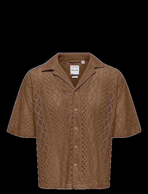 ONLY & SONS | Onsnovak Rlx Resort Ss Lace Shirt | XS
