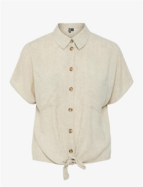 Pieces | Pcpia Linen Blend  Ss Tie Shirt Wvn Noos | XL