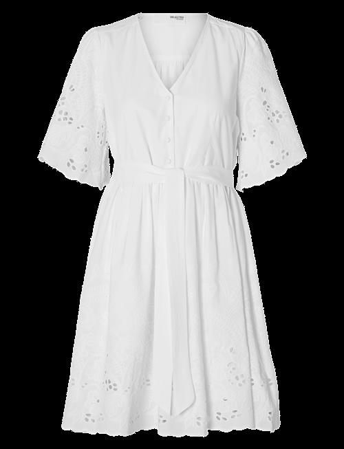Selected | Slfdahlia Ss Short Broderi Dress Noos | 40
