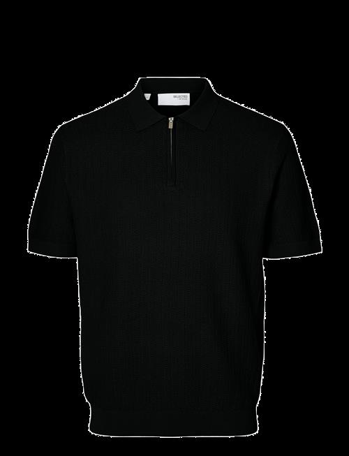 Selected | Slmcran Ss Knit Structure Zip Polo Noos | M