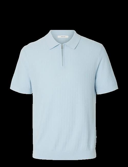 Selected | Slhcran Ss Knit Structure Half Zip Polo | M
