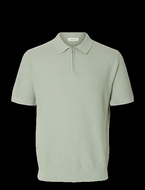 Selected | Slmcran Ss Knit Structure Zip Polo Noos | L