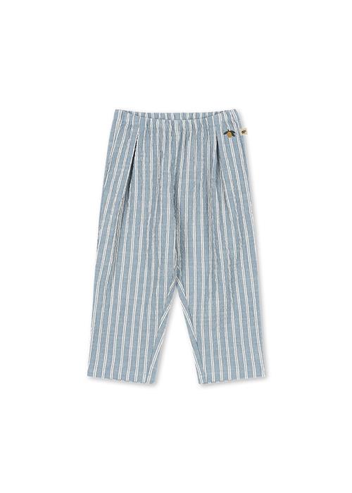 Konges Sløjd GOTS Elliot Bukser Trio Bleu Stripe  Trio Bleu Stripe 7-8 Y  Blå  7-8 år  Drenge