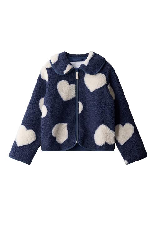 Molo Unna Fleece Jacket Big Hearts Big Hearts 122 cm  Blå  122 cm  Piger