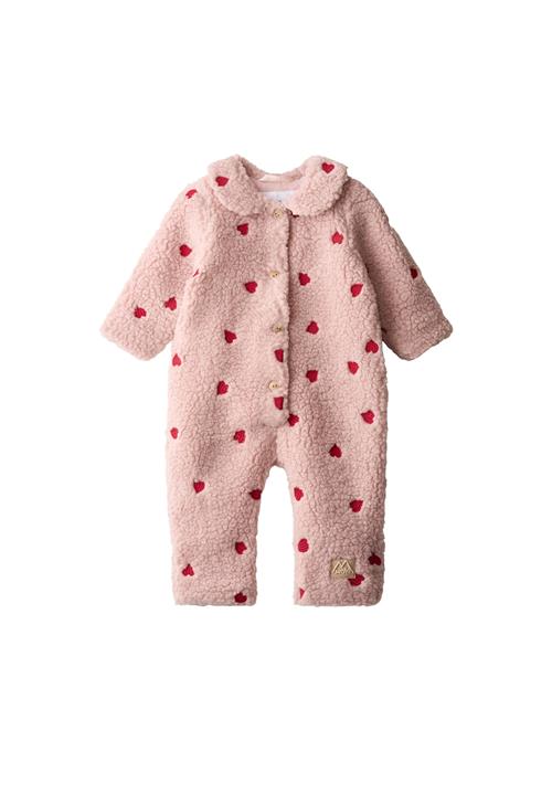 Molo Udella Fleece Suit Red Hearts Soft Red Hearts Soft 68 cm  Lyserød  68 cm  Piger