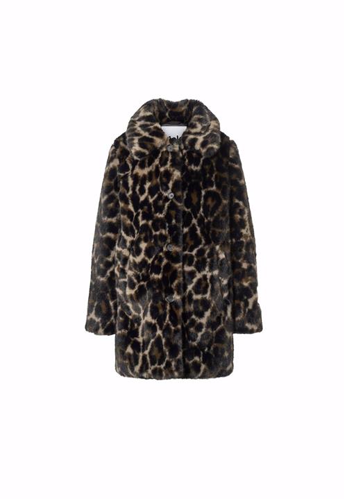 Molo Hera Jacket Brushed Leo Brushed Leo 152 cm  Sort  152 cm  Piger