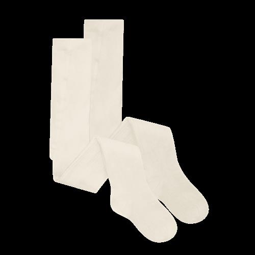 EnFant Stockings 2-pack Pearled Ivory Pearled Ivory-92/98 cm  Beige  92/98 cm