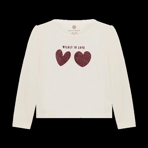 EnFant T-shirt LS Pearled Ivory Pearled Ivory-116 cm  Beige  116 cm