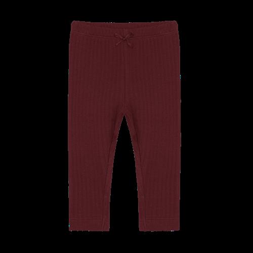 EnFant Leggings Pointelle Burgundy Burgundy-86 cm  Rød  86 cm