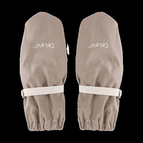 Celavi Padded PU-mittens w.fleece Fungi Fungi-2-4 Y  Brun  2-4 år