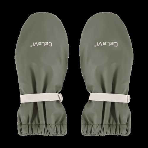Celavi Padded PU-mittens w.fleece Mulled Basil Mulled Basil-2-4 Y  Grøn  2-4 år