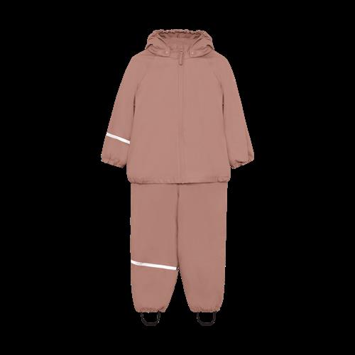 Celavi Rainwear Set w. fleece Burlwood Burlwood-120 cm  Lyserød  120 cm